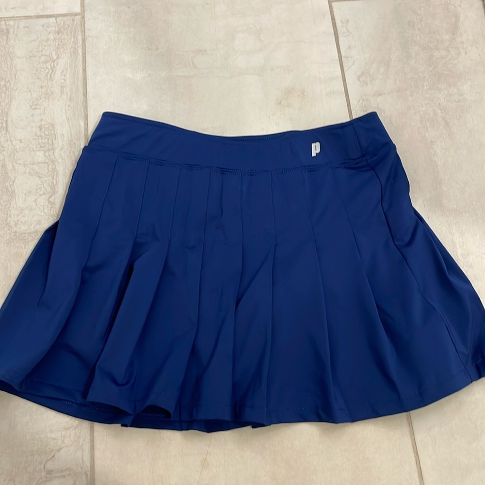 Prince Girls' Match Pleated Tennis Skort - Navy Blue - L (Large)
